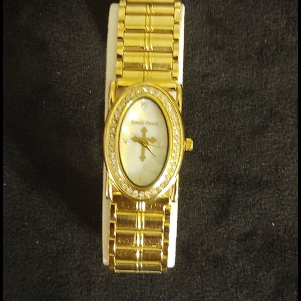 LADIES GOLD PLATED EMILIO PONTI BIBLE BOX WATCH